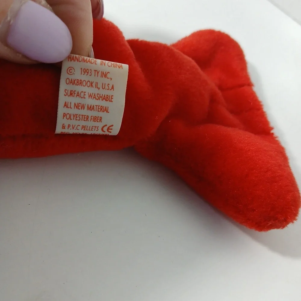TY Beanie Baby Pinchers the Red Lobster 1993 Tag Errors Retired Nautical